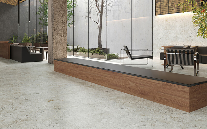 travertine look tile flooring
