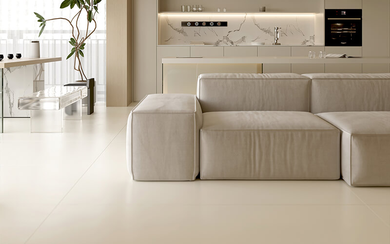 soft matte neutral color tiles for minimalist home